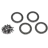 Traxxas Beadlock rings, black (2.2") (aluminum) (4)