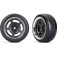 Tires/Wheels Assembled Black w/Chrome Wheels Wide Rear 1.9"  - TRA9373