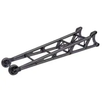 Wheelie bar, black (assembled)/ wheelie bar mount TRA9460