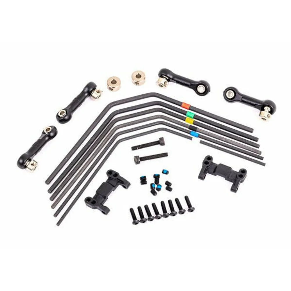 TRA9595 Sway bar kit, Sledge (front and rear) (includes front and rear sway bars and linkage)