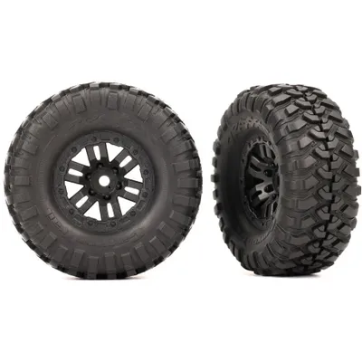 Tires & Wheels, Premounted (Black 1.0", Canyon Trail) - TRA9773