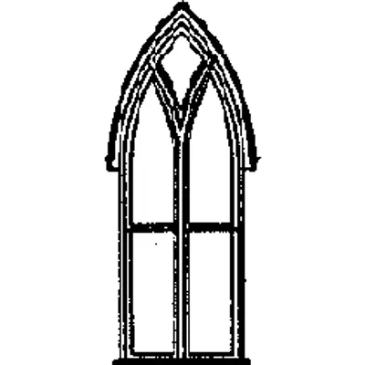 Window: Gothic Church & Residence, Scale 48 x 114" 122 x 290cm pkg(4)