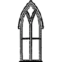 Window: Gothic Church & Residence, Scale 48 x 114" 122 x 290cm pkg(4)