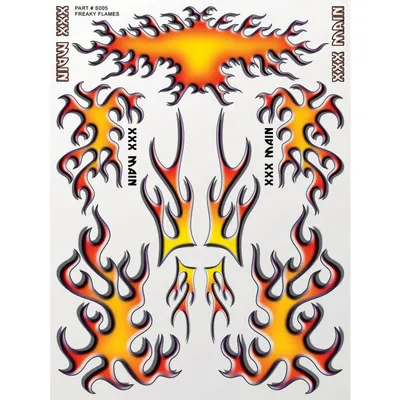 Freaky Flames Decals for RC Cars