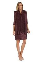 Women's Crinkle Knit Jacket Dress