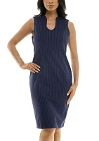 U Neck Stripe Dress