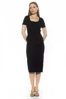 Vance Square Neck Sheath Dress