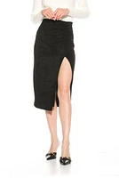 Zayla Suede Pencil Skirt