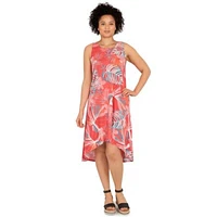 Tropical fern print dress