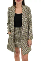 Plaid Notch Collar Jacket