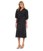 Puff Sleeve Shirtdress