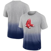 Boston Red Sox MLB Fanatics ed Gray/ed Iconic Team Ombre Dip-Dye T-Shirt