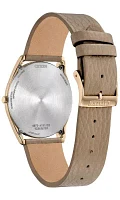 Citizens Unisex Classic Eco Beige Leather Strap Watch