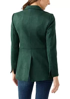 Women's Suede 2 Button Longline Jacket