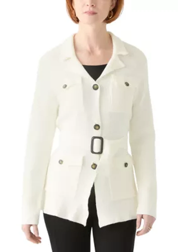 Women's Belted Sweater Jacket