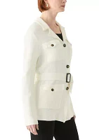 Women's Belted Sweater Jacket