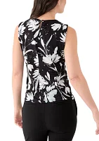 Women's Printed Pleat Neck Cami