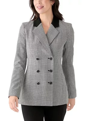 Women's Six Button Houndstooth Jacket