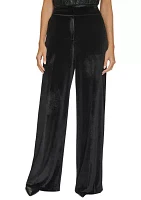 Women's Wide Leg Velvet Pants