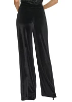 Women's Wide Leg Velvet Pants