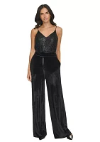 Women's Wide Leg Velvet Pants