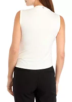 Women's Knit Drape Front Top