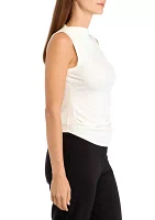 Women's Knit Drape Front Top