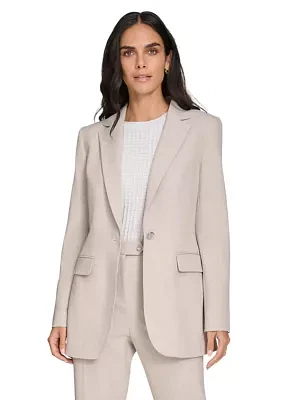 Women's Herringbone One Button Jacket