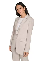 Women's Herringbone One Button Jacket