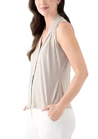 Women's Solid Pleat Neck Cami