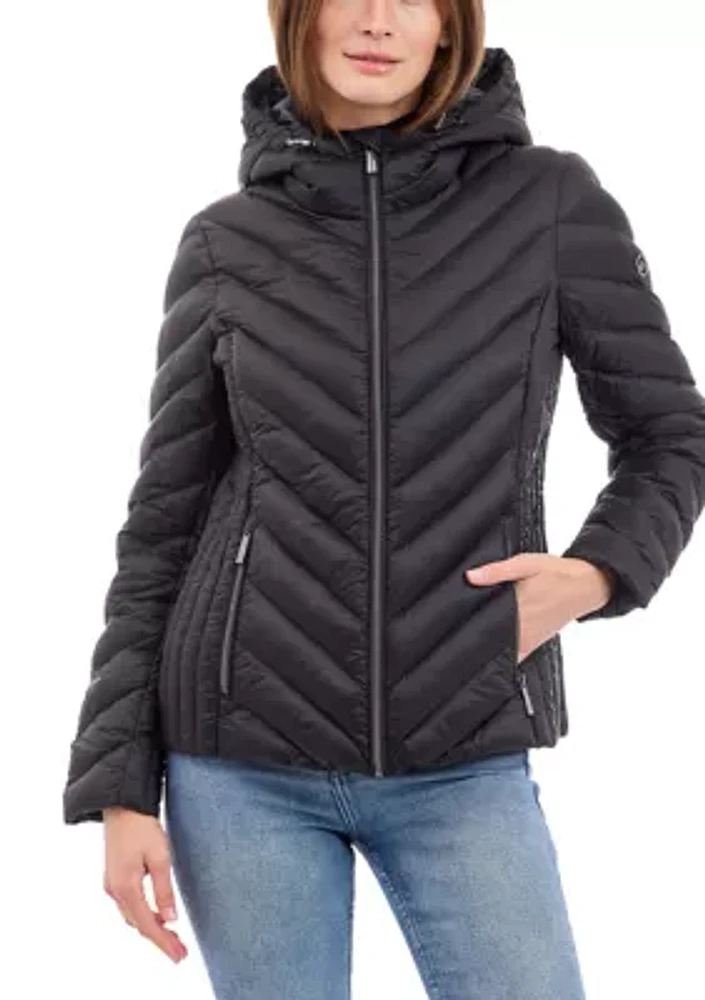 Women's Packable Down Short Puffer Coat