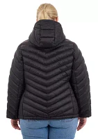 Plus Packable Down Short Puffer Coat