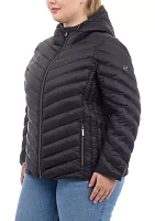 Plus Packable Down Short Puffer Coat