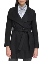 Women's Wing Collar Wrap Coat