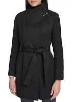 Women's Wing Collar Wrap Coat