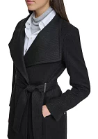 Women's Wing Collar Wrap Coat