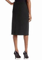 Women's Stretch Crepe Skimmer Skirt