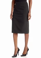 Petite Stretch Crepe Skimmer Skirt