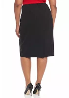 Plus Stretch Crepe Skimmer Skirt