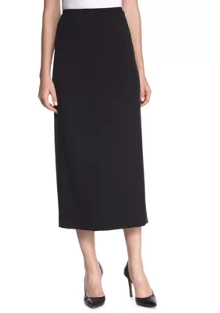 Women's Stretch Crepe Column Skirt