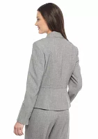 Petite Stretch Crepe Two Button Jacket