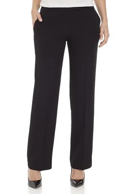 Petite Stretch Crepe Tab Front Trouser Pants