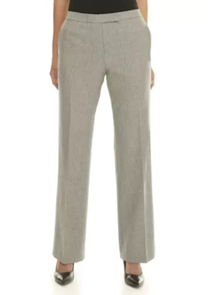 Women's Stretch Crepe Tab Front Trouser Pants