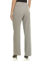 Women's Stretch Crepe Tab Front Trouser Pants