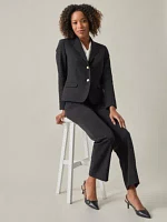 Petite  Two Button Flap Pocket Blazer