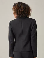 Petite  Two Button Flap Pocket Blazer