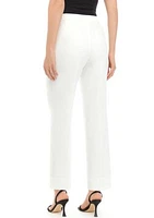 Women's Elastic Back Pants with Side Slits