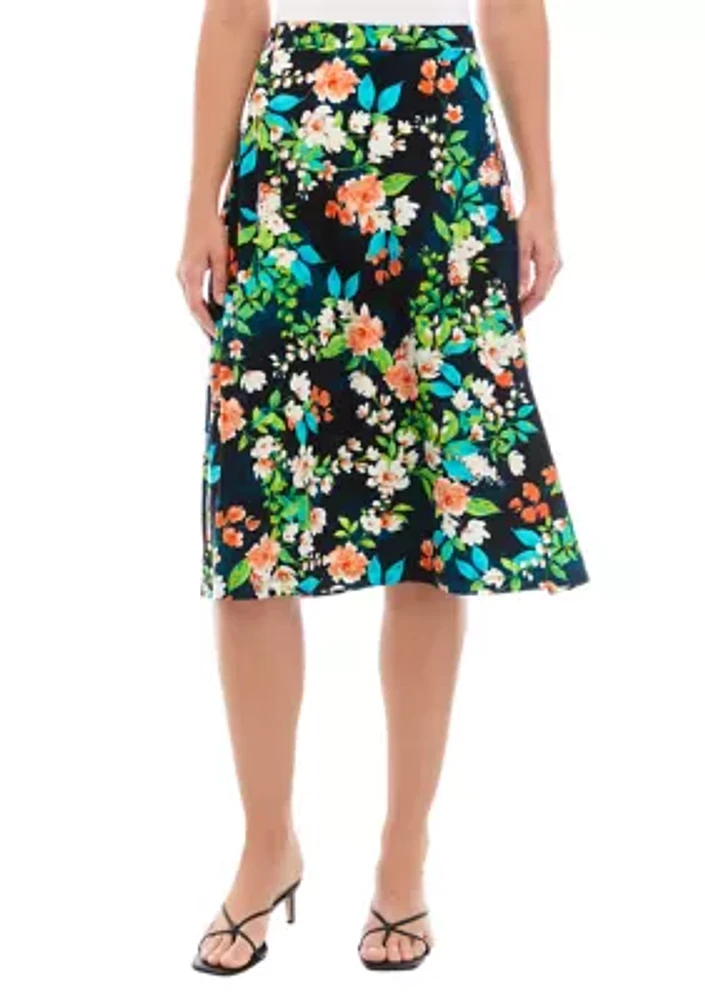 Women's Floral Midi Skirt