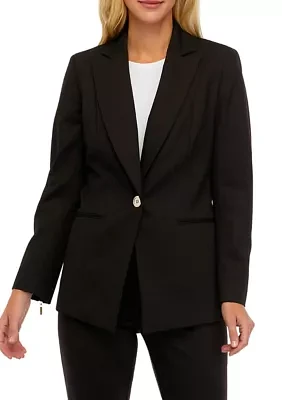 Women's One Button Ponte Jacket