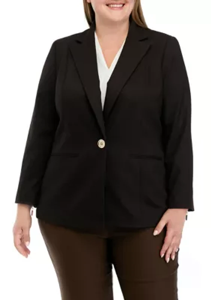 Plus Notch Lapel Blazer